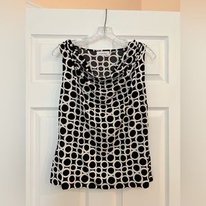 Black and white ringed tank blouse from Calvin Klein